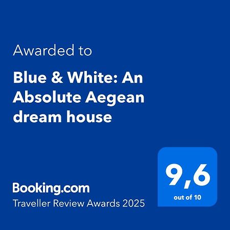 Blue & White: An Absolute Aegean Dream House Villa Galini  Exteriör bild